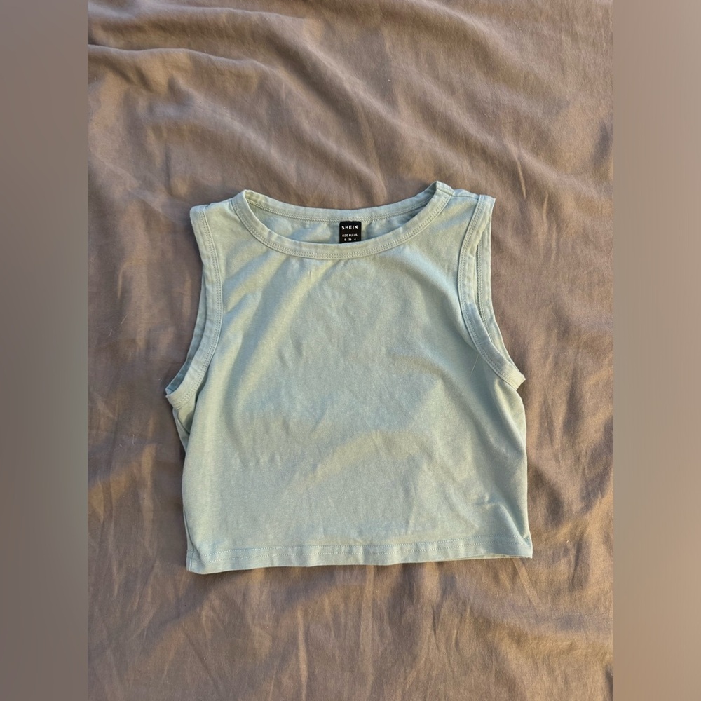 teal shein tank top size small
